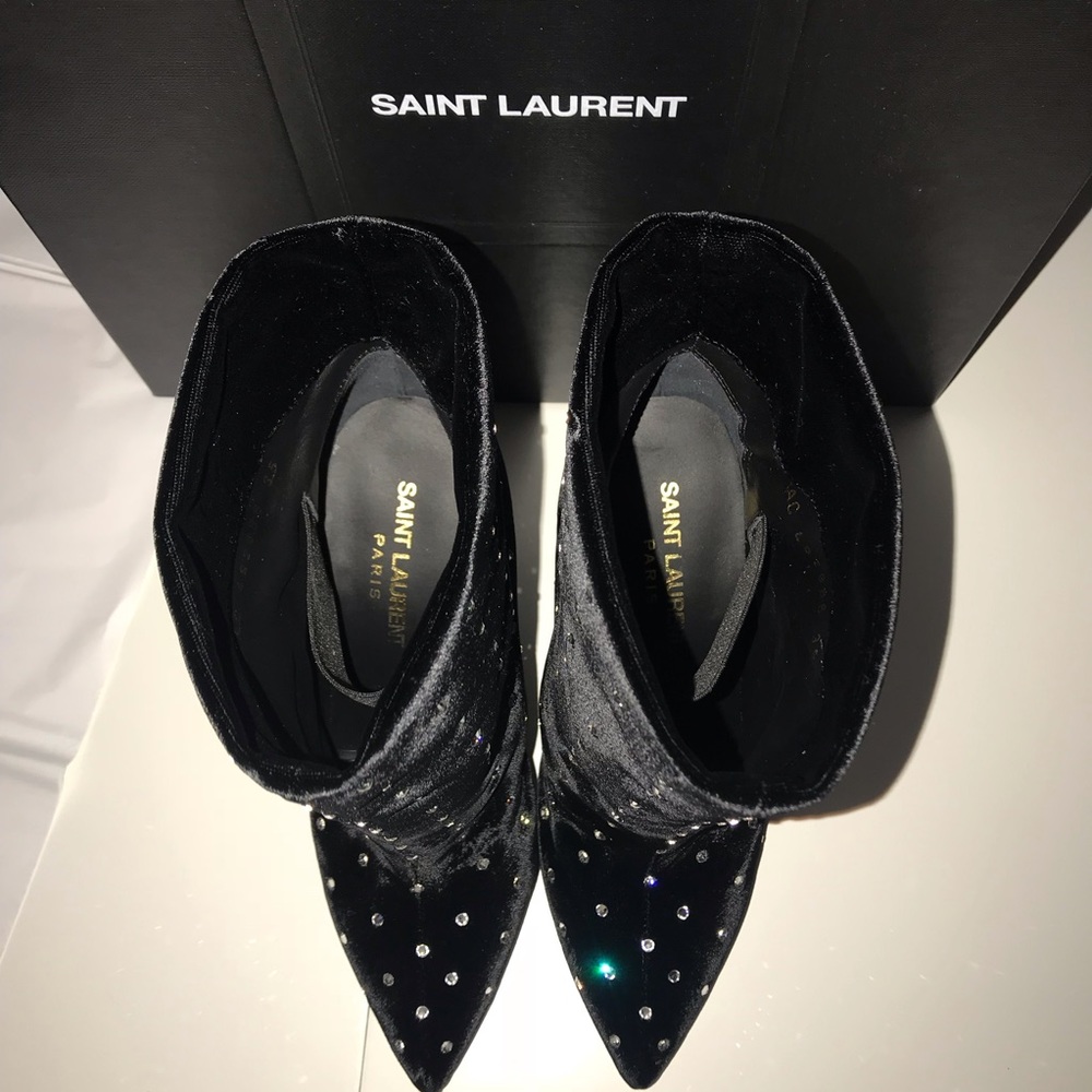 **Saint Laurent** Velluto Master Crystal Bootie - Picture 3 of 8